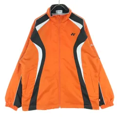 YONEX ヨネックス ワンポイントロゴ 長袖 トラックジャケット L オレンジ ジャージ メンズ 古着