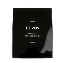 エトヴォス ミネラルプレストチーク チークカラー シェルピンク 残半量以上 ブラシ無し コスメ レディース ETVOS 【中古】