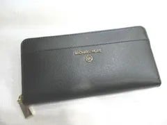 極美品　マイケルコース　 MICHAEL KORS　ラウンドファスナー長財布　 JET SET CHARM POCKET ZA CONTNTL　レディース 財布 レザー  （ブラック　黒）　4H1GT9E8L 001