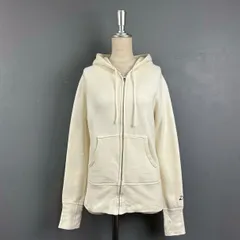 日本製 DRESSTERIOR Hoodie ドレステリア スウェット パーカー フーディー ジップアップ フルジップ ジャケット吊裏毛 ロゴ刺繍 オフホワイト レディース 1 085-12002