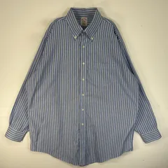 古着 ブルックスブラザーズ Brooks Brothers 長袖シャツ ストライプ TRADITIONAL FIT ボタンダウン L  ブルー系 マルチカラー メンズ