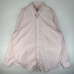 古着 ブルックスブラザーズ Brooks Brothers 長袖シャツ REGULAR FIT ボタンダウン 胸ポケ XL  ピンク系 無地 メンズ