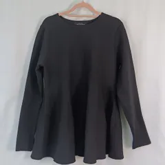 GREEN LABEL RELAXING グリーンレーベル リラクシング UNITED ARROWS ソフトペプラムニットプルオーバー ブラック フリーサイズ 〇◇