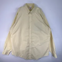 古着 ブルックスブラザーズ Brooks Brothers 長袖シャツ オックスフォード TRADITIONAL FIT ボタンダウン XL  イエロー系 無地 メンズ