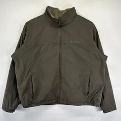 古着 コロンビア Columbia ナイロンジャケット 大きいサイズ ウォームアップジャケット 裏地フリース アウトドア 2XL  ブラウン系 メンズ