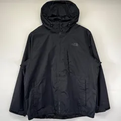 古着 ザ・ノースフェイス THE NORTH FACE マウンテンパーカー 大きいサイズ ワンポイントロゴ刺繍 アウトドア ドローコード 2XL  ブラック メンズ