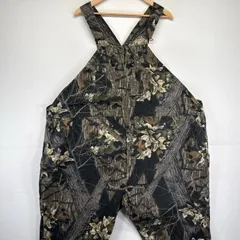 古着 USA製 オーバーオール リアルツリーカモフラ 大きいサイズ オーバーサイズ 迷彩 ワーク 5XL  グレー系 メンズ