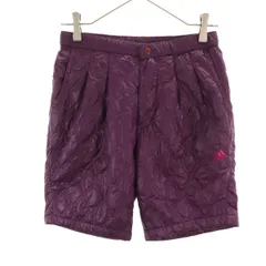 美品 adidas アディダス ショートパンツ S パープル 中綿 レディース 古着