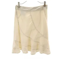 MAX MARA マックスマーラ イタリア製 ミディ丈 スカート 40 オフホワイト レディース 古着