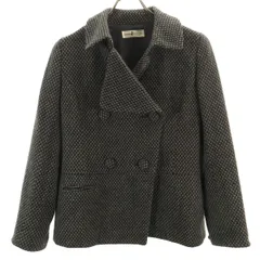 HIROKO KOSHINO ヒロココシノ ウールブレンド 総柄 ジャケット グレー系 レディース 古着