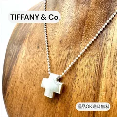 【返品OK】 TIFFANY＆Co. ティファニー ローマン クロス ネックレス SV925 シルバー ボールチェーン 【D467901186702ミ】