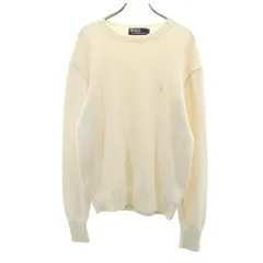 Polo by Ralph Lauren ポロバイラルフローレン 長袖 セーター M クリーム ニット メンズ 古着