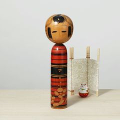 新型こけし、佐藤翠崕(1920‐)作、高さ13.8cm | | Vintage Shingata