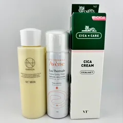 [3点] VT ブイティー CICA CREAM シカクリーム ジェルクリーム 50ml/ NANOA ナノア SCミルク 乳液 100ml/ Avenne アベンヌ ウオーター 化粧水 敏感肌用 50g