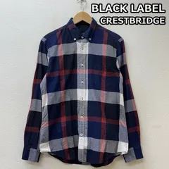 ブラックレーベル・クレストブリッジ チェック柄 コットン リネン ボタンダウン 長袖 シャツ 51M17-721-28 メンズ M ISItems【USED】【古着】【中古】50148864