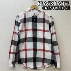 ブラックレーベル・クレストブリッジ チェック柄 コットン リネン ボタンダウン 長袖 シャツ 51M17-721-02 メンズ M ISItems【USED】【古着】【中古】50148866