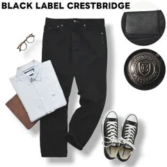 ブラックレーベル クレストブリッジ BLACK LABEL CRESTBRIDGEテーパード ブラック デニム ジーンズ パンツ 76 ブラック メンズ