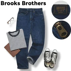 ブルックスブラザーズ Brooks Brothers 116 スリムフィット テーパード デニム ジーンズ パンツ W31 インディゴ アメカジ ストリート メンズ 男性用のサムネイル