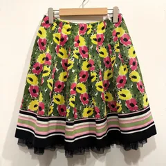 M’s GRACY エムズグレイシー スカート 花柄 裾チュール マルチカラー サイズ38【送料込み】