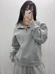 ナイキ ヴィンテージ カジュアル ハーフジップ 起毛 スウェットシャツ L C07482