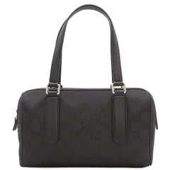 グッチ GUCCI ハンドバッグ ミニボストン ナイロン レザー ブラック シルバー金具 黒 肩掛け アウトレット品  257289 【保存袋】【中古】