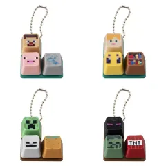 【中古】キーホルダー 全4種セット 「MINECRAFT キーボードチャーム」