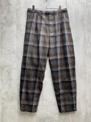 niko and ニコ アンド 羊毛 ドライチェック テーパード パンツ sizeM/黒ｘ茶 ◇■メンズ