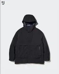 UNIQLO  ハイブリッドダウンオーバーサイズパーカ  09BLACK XL 477953