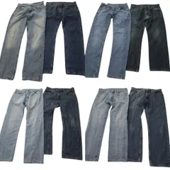 古着卸 まとめ売り リーバイス 505 デニム パンツ 8枚セット (メンズ 33 /32 ) フェード アメカジ インディゴブルー 中古 古着 ND0055
