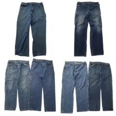 古着卸 まとめ売り ディッキーズ Dickies ペインターデニム パンツ 6枚セット (メンズ 38 /36 ) ペインティング ワーク 中古 古着 ND0110