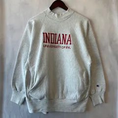 A2637 90's Campion Reverse Weave リバースウィーブ INDIANA UNIVERSITY OF PA. 刺繍 カレッジスウェット アッシュグレー (XL)