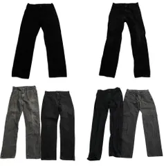 古着卸 まとめ売り RUSTLER ラスラー ブラックデニム パンツ 6枚セット (メンズ 33 /32 ) フェード アメカジ 中古 古着 ND0175