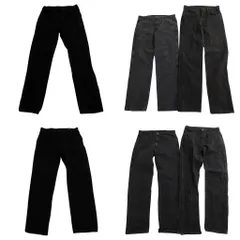 古着卸 まとめ売り RUSTLER ラスラー ブラックデニム パンツ 6枚セット (メンズ 34 ) アメカジ フェード 中古 古着 ND0173