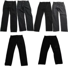 古着卸 まとめ売り RUSTLER ラスラー ブラックデニム パンツ 6枚セット (メンズ 36 ) フェード アメカジ 中古 古着 ND0172