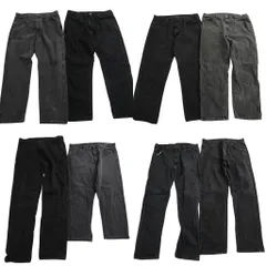 古着卸 まとめ売り RUSTLER ラスラー ブラックデニム パンツ 8枚セット (メンズ 38 ) フェード アメカジ グランジ 中古 古着 ND0163