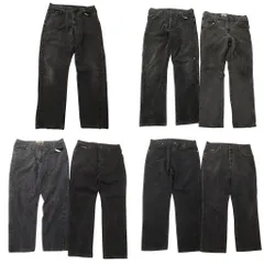 古着卸 まとめ売り Wrangler ラングラー ブラックデニム パンツ 6枚セット (メンズ 36 /35 ) ペインティング 中古 古着 ND0198
