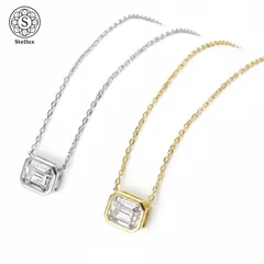 【圧倒的2カラットの存在感】モアサナイトネックレス/2ctエメラルドカット/GRA鑑定書付/S925×18Kコーティング/AF保護フィルム/シルバー・ゴールド選択可/高級感×毎日使える輝き/クリスマスプレゼント、ギフトにもオススメ