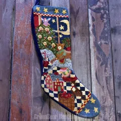 MP115 ヴィンテージ X'masソックス クリスマスツリー飾り タペストリー 靴下