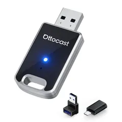【公式】オットキャスト MINI ミニ CarPlay Android Auto ワイヤレスUSBカーアダプター Ottocast 新型 2025 カープレイ＆アンドロイドオート無線化接続 純正有線CarPlay Android Auto搭載車適合 iPh 1