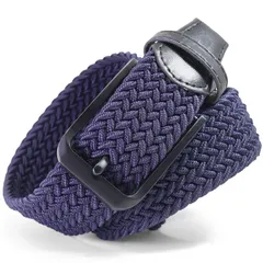 Putrats ゴルフ ベルト メンズ 賞金王キャディーが監修:腰をしっかりホールド ストレッチ メッシュ 伸縮 おしゃれ プレゼント (ネイビー,  全長120cm「ウエスト90.0～102.5cm」)