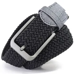 Putrats ゴルフ ベルト メンズ 賞金王キャディーが監修:腰をしっかりホールド ストレッチ メッシュ 伸縮 おしゃれ プレゼント (ブラック,  全長100cm「ウエスト65.0～77.5cm」)