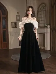 新しい未使用 高級サテンベルベットのウェディングドレス