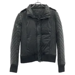 AKM エイケイエム レザー切替ダウンジャケット B020 ブラック L