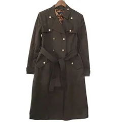 【美品】DOLCE&GABBANA トレンチコート　ベルト　裏レオパード ダブルボタン 金ボタン　レディース 40　茶系