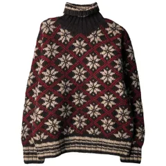 古着 00年代 ジェイクルー J.Crew スノー柄 雪柄 タートルネック ノルディックセーター メンズS相当/eaa597772