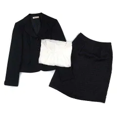 リファンネ RIFANNE 東京ソワール スーツ 3点セット ジャケット スカート ブラウス 紺 ネイビー 11