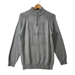 TOMMY HILFIGER トミーヒルフィガー ニット セーター ハーフジップ CHINA製 XLサイズ グレー