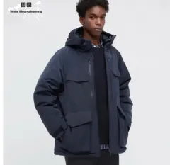 ユニクロ x ホワイトマウンテニアリング ハイブリッド ダウン パーカ