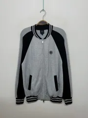 (M) アルマーニ エクスチェンジ ジップアップ バイカラー ニット カジュアル