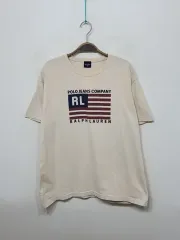 (L) ラルフローレン ポロ 半袖Tシャツ 星条旗 コットンTシャツ ラウンド